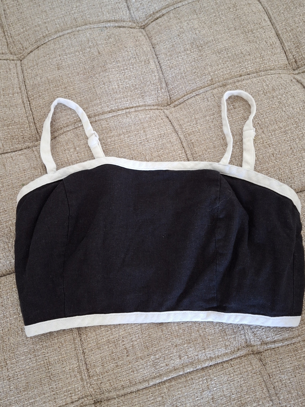 House of Harlow 1960 Black and White Bandeau Bralette